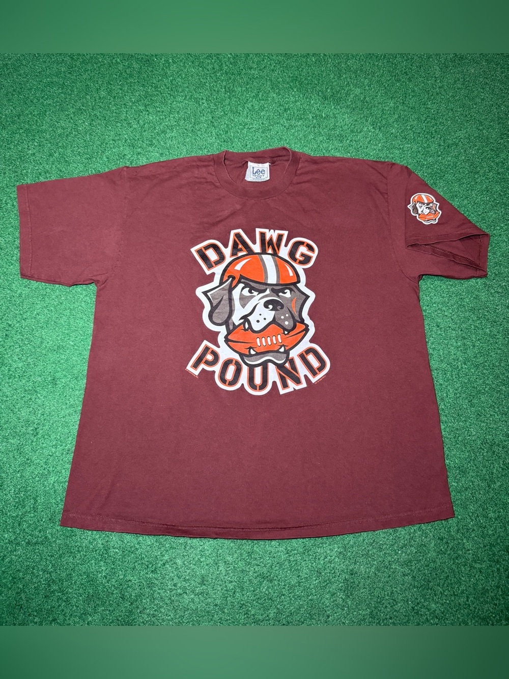 Cleveland Browns Vintage T Shirt XXL Dawg Pound 90s NFL Graphic Lee Sport Nutmeg